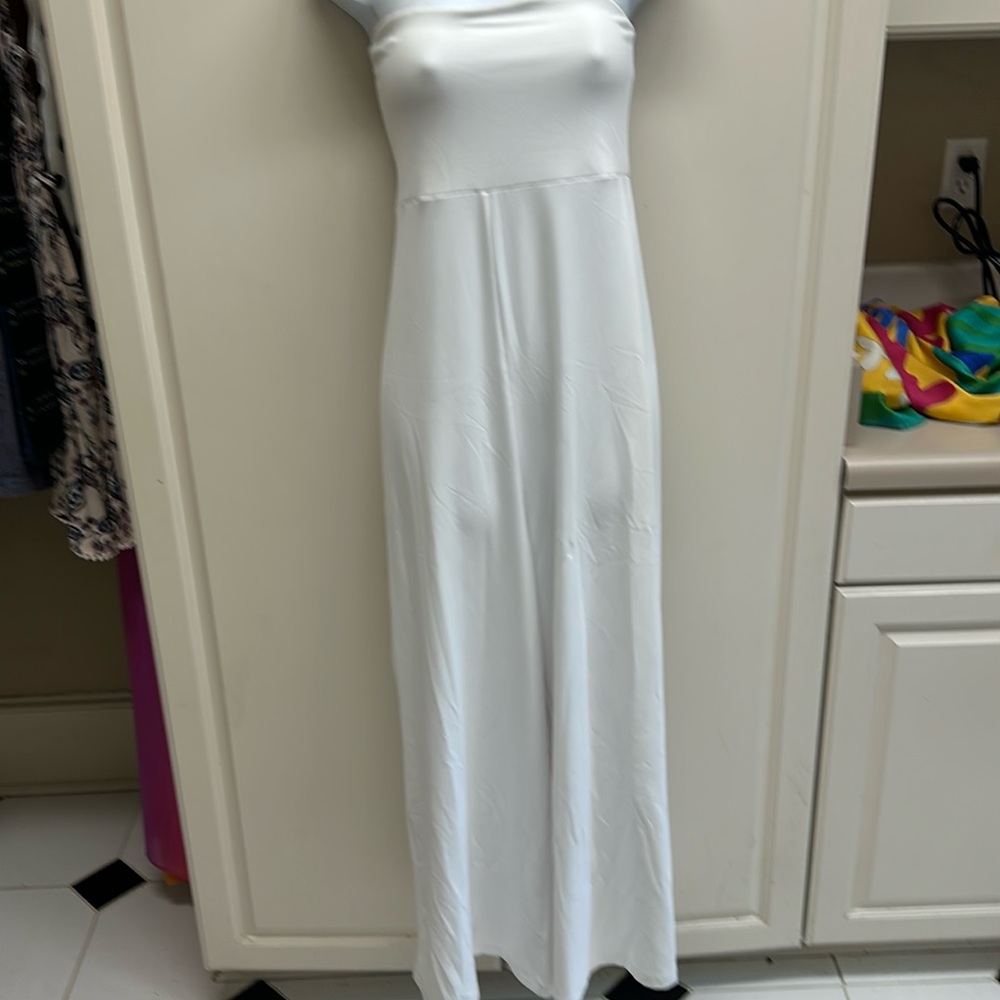 Wide Leg Strapless Jumpsuit